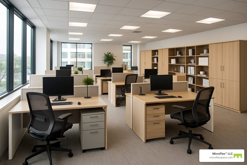 Office space with storage