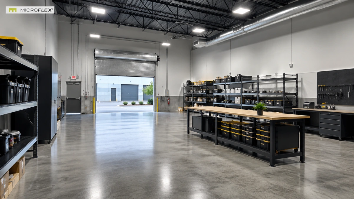 MicroFlex FLEX open-bay configuration MicroFlex FLEX open-bay configuration with open operational floor space