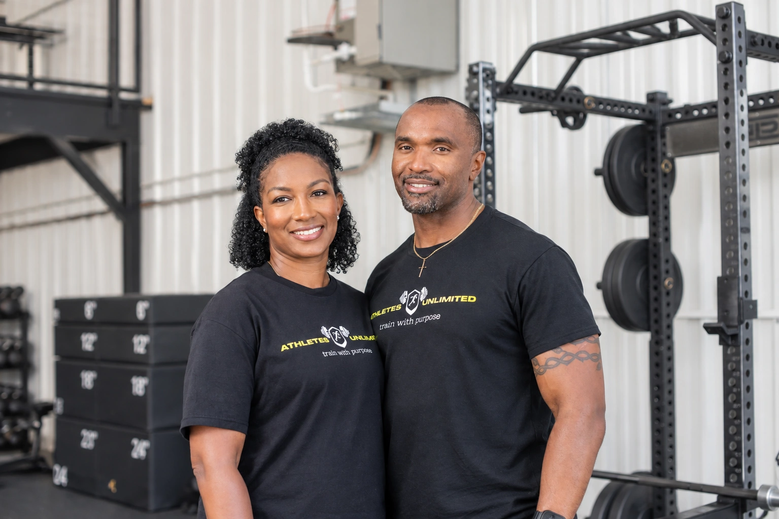 Rashan and Antonia Cylar of Athletes Unlimited at MicroFlex Hoover